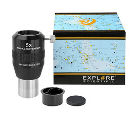 Teleskopa piederums EXPLORE SCIENTIFIC Teleextender 5x 31.7mm/1.25" cena un informācija | Teleskopi un mikroskopi | 220.lv