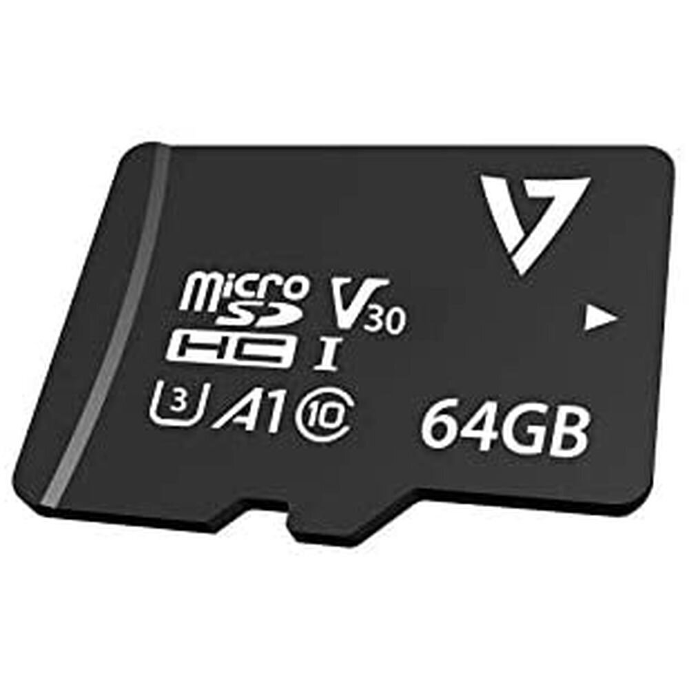 Mikro SD atmiņas karte ar adapteri V7 VPMD64GU3 64 GB cena un informācija | Atmiņas kartes mobilajiem telefoniem | 220.lv