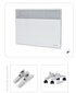 Konvektora sildītājs 60х45х8 cm WARMTEC EWX-1500, termostats, 1500 W balts cena un informācija | Sildītāji | 220.lv