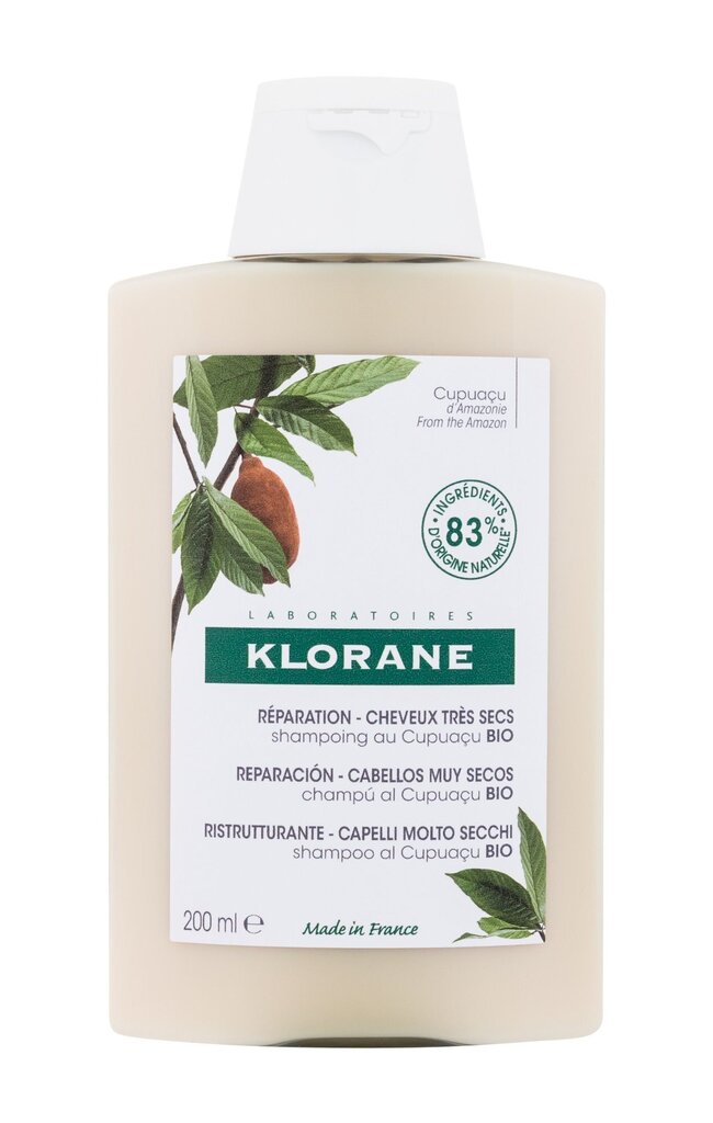 Atjaunojošs šampūns Klorane Cupuacu Butter 200 ml cena un informācija | Šampūni | 220.lv