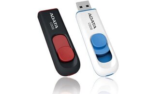 USB zibatmiņa A-date UV128 64GB, USB 3.0, melna un zila cena un informācija | ADATA Datortehnika | 220.lv