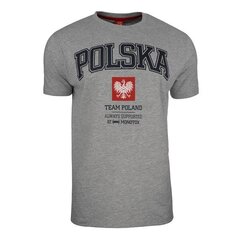 T-krekls monotox polska college grey mel m-ts-03tp-02 cena un informācija | Vīriešu T-krekli | 220.lv