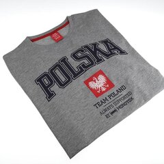 T-krekls monotox polska college grey mel m-ts-03tp-02 cena un informācija | Vīriešu T-krekli | 220.lv