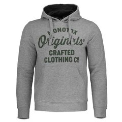 HOODIE MONOTOX CRAFTED HD GREY MEL MX21046 цена и информация | Мужские толстовки | 220.lv