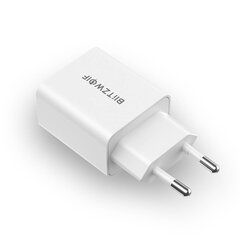 Wall Charger Blitzwolf BW-S20, USB, USB-C, 20W (white) cena un informācija | Lādētāji un adapteri | 220.lv