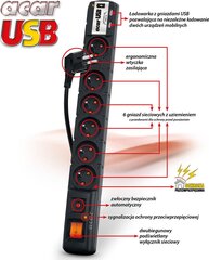 Pagarinājuma ligzda Acar USB 6 цена и информация | Удлинители | 220.lv