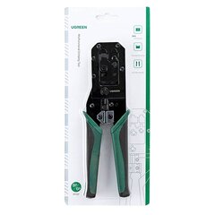 UGREEN NW136 Ethernet connector crimping pliers (black/green) cena un informācija | Rokas instrumenti | 220.lv