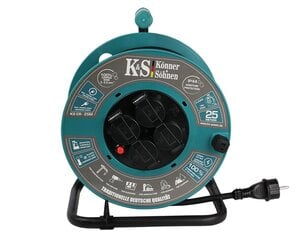 Удлинитель в электрической катушке Könner & Söhnen KS CRM-25M, 25 м цена и информация | Удлинители | 220.lv