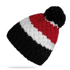 WINTER HAT MONOTOX HILF RED/WHITE/BLACK MX20067 цена и информация | Женские шапки | 220.lv