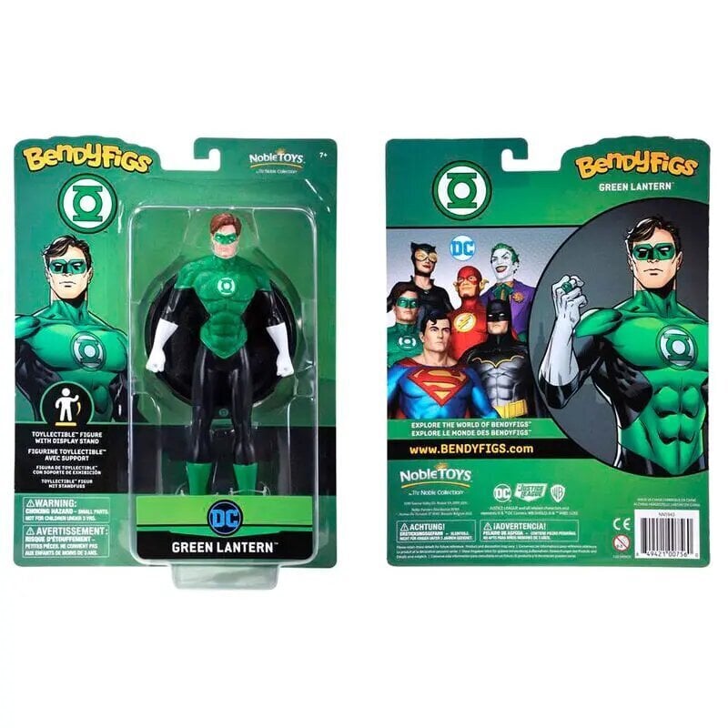 DC Comics Bendyfigs figūriņa, 19 cm, Green Latern cena un informācija | Rotaļlietas zēniem | 220.lv