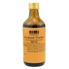 Аюрведическое массажное масло Chukkadi Thailam Nimi Ayurveda, 200 мл цена и информация | Эфирные, косметические масла, гидролаты | 220.lv