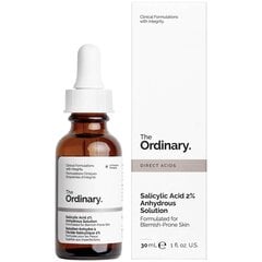 Sejas serums The Ordinary Salicylic Acid 2% Anhydrous Solution, 30 ml cena un informācija | Serumi sejai, eļļas | 220.lv