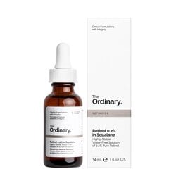 Сыворотка концентрат для лица The Ordinary Retinol 0.2% in Squalane, 30 мл цена и информация | Сыворотки для лица, масла | 220.lv