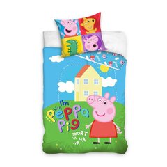 Gultas veļas komplekts bērniem Peppa Pig 150x210, spilvendrāna 50x60 cm cena un informācija | Bērnu gultas veļa | 220.lv