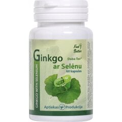 Ginkgo with selenium - гинкго с селеном, капсулы n60 цена и информация | Добавки и препараты для суставов | 220.lv