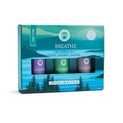 Ēterisko eļļu komplekts Song of India Breathe, 3x5 ml cena un informācija | Ēteriskās eļļas, kosmētiskās eļļas, hidrolāti | 220.lv