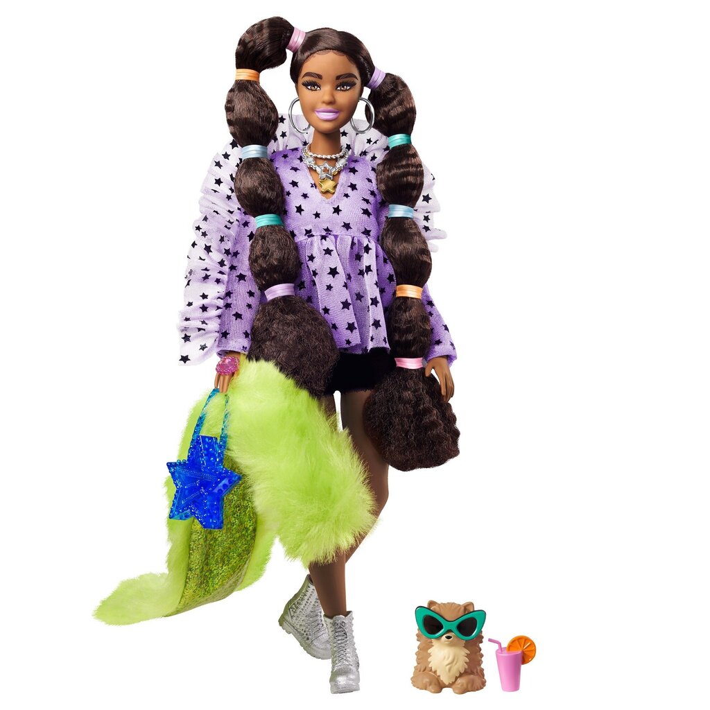 Barbie® Extra lelle — Pigtails ar matu saitēm GXF10 цена и информация | Rotaļlietas meitenēm | 220.lv