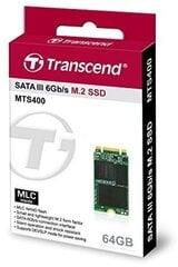 Transcend SSD M.2 2242 SATA 6GB/s, 64GB, MLC (read/write; 450/90MB/s) cena un informācija | Iekšējie cietie diski (HDD, SSD, Hybrid) | 220.lv