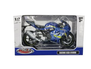 MSZ Miniatūrais modelis - SUZUKI GSR-R1000, 1:12 cena un informācija | Rotaļlietas zēniem | 220.lv