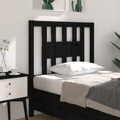 Изголовье кровати, 81x4x100 см, чёрное цена и информация | Кровати | 220.lv
