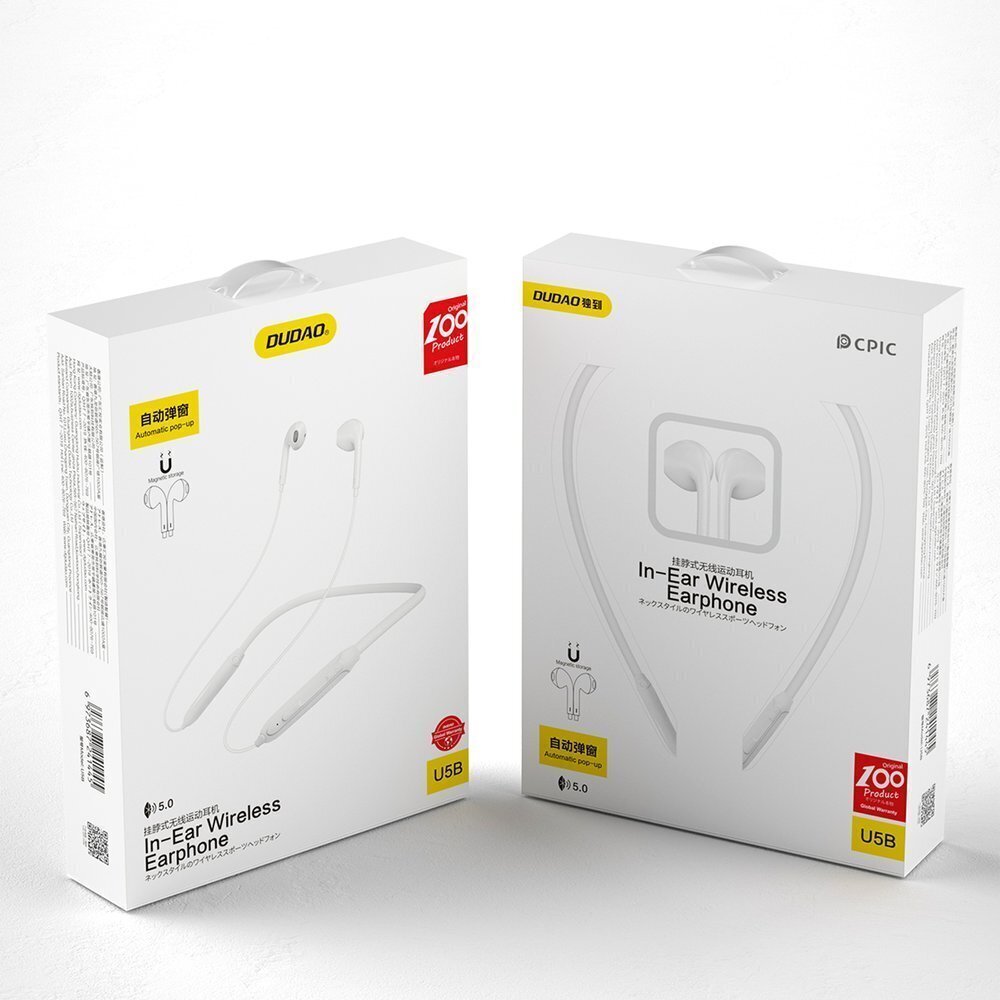 Dudao Magnetic Suction In-Ear Bluetooth U5B White cena un informācija | Austiņas | 220.lv