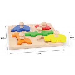 Koka puzle dzīvnieki Viga, 5 daļas cena un informācija | Puzles, 3D puzles | 220.lv