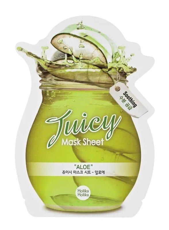 Nomierinoša un mitrinoša sejas maska ​​ar alveju Holika Holika Juicy Mask, 20 ml cena un informācija | Sejas maskas, acu maskas | 220.lv