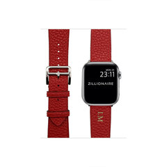 Zillionaire Apple Watch Кожаный ремешок Pebbled  — Красный 42/44/45mm цена и информация | Аксессуары для смарт-часов и браслетов | 220.lv