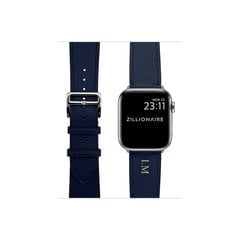 Zillionaire Apple Watch Кожаный ремешок Epsom  — Синий 42/44/45mm цена и информация | Аксессуары для смарт-часов и браслетов | 220.lv