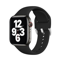 Силиконовый ремешок Active для Apple Watch — Черный 42/44/45mm цена и информация | Аксессуары для смарт-часов и браслетов | 220.lv