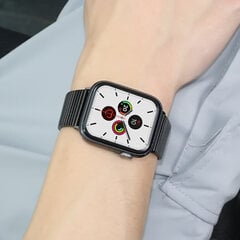 Ремешок Modern из нержавеющей стали для Apple Watch — Черный 42/44/45mm цена и информация | Аксессуары для смарт-часов и браслетов | 220.lv