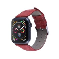 Ādas Siksniņa priekš Apple Watch – Sarkans 38/40/41mm cena un informācija | Viedpulksteņu un viedo aproču aksesuāri | 220.lv