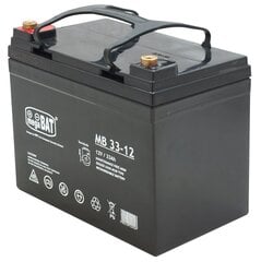 Akumulators MPL megaBAT MB 33-12 UPS battery Sealed Lead Acid VRLA AGM 12 V 33 Ah, melns cena un informācija | Akumulatori | 220.lv