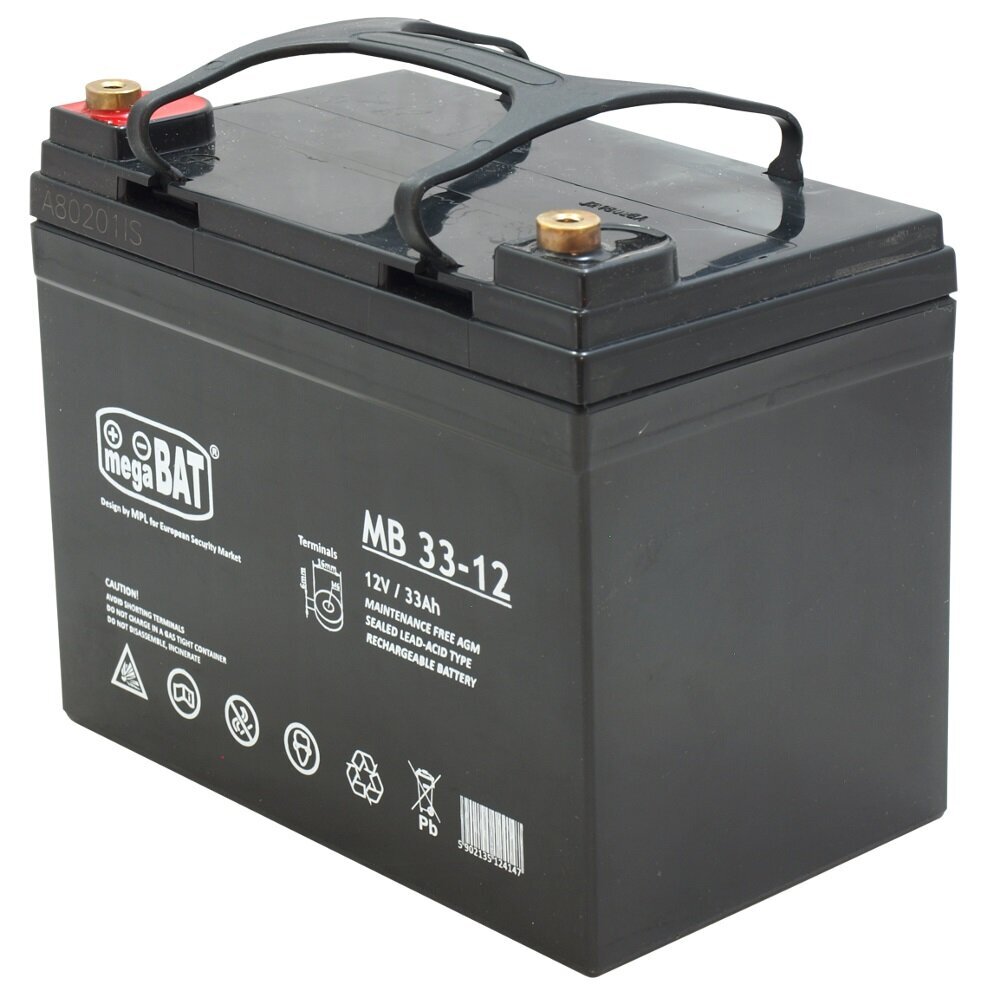 Akumulators MPL megaBAT MB 26-12 UPS battery Sealed Lead Acid VRLA AGM 12 V 26 Ah, melns cena un informācija | Akumulatori | 220.lv