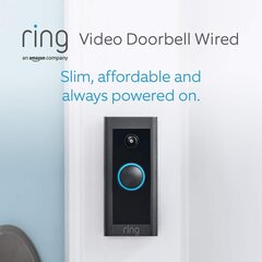 Ring Video Doorbell Wired cena un informācija | Durvju zvani, actiņas | 220.lv