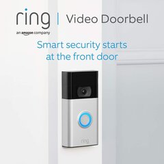 Ring Amazon Video Doorbell Black cena un informācija | Durvju zvani, actiņas | 220.lv