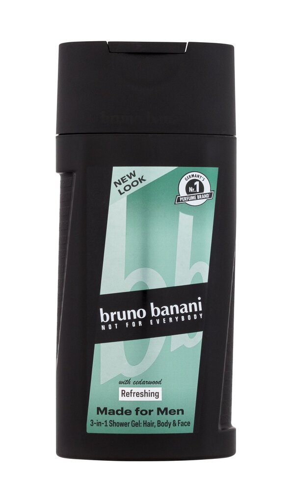 Dušas želeja - matu šampūns - sejas mazgāšanas līdzeklis Bruno Banani, 250 ml cena un informācija | Parfimēta vīriešu kosmētika | 220.lv