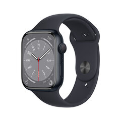 Apple Watch Series 8 GPS 45mm Midnight Aluminium Case ,Midnight Sport Band - MNP13EL/A LV-EE cena un informācija | Viedpulksteņi (smartwatch) | 220.lv