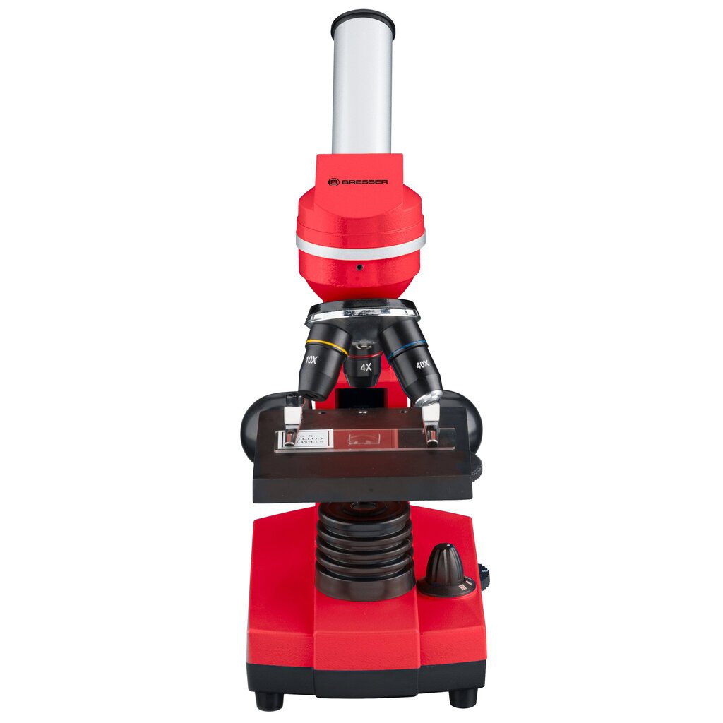 BRESSER Junior mikroskops BIOLUX SEL sarkans cena un informācija | Teleskopi un mikroskopi | 220.lv