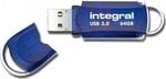 Integral 64GB USB3.0 DRIVE COURIER BLUE UP TO R-100 W-30 MBS USB