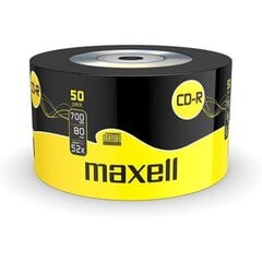 Диски Maxell CD-R 700MB 52X, 80 мин, 50 шт. цена и информация | Виниловые пластинки, CD, DVD | 220.lv