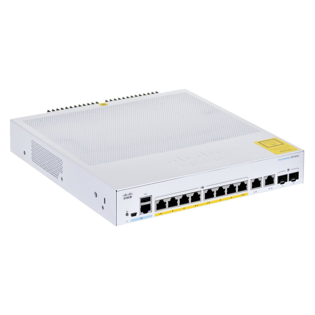 Cisco CBS350-8FP-2G-EU slēdzis Managed L2/L3 Gigabit Ethernet (10/100/1000), sudraba cena un informācija | Komutatori (Switch) | 220.lv