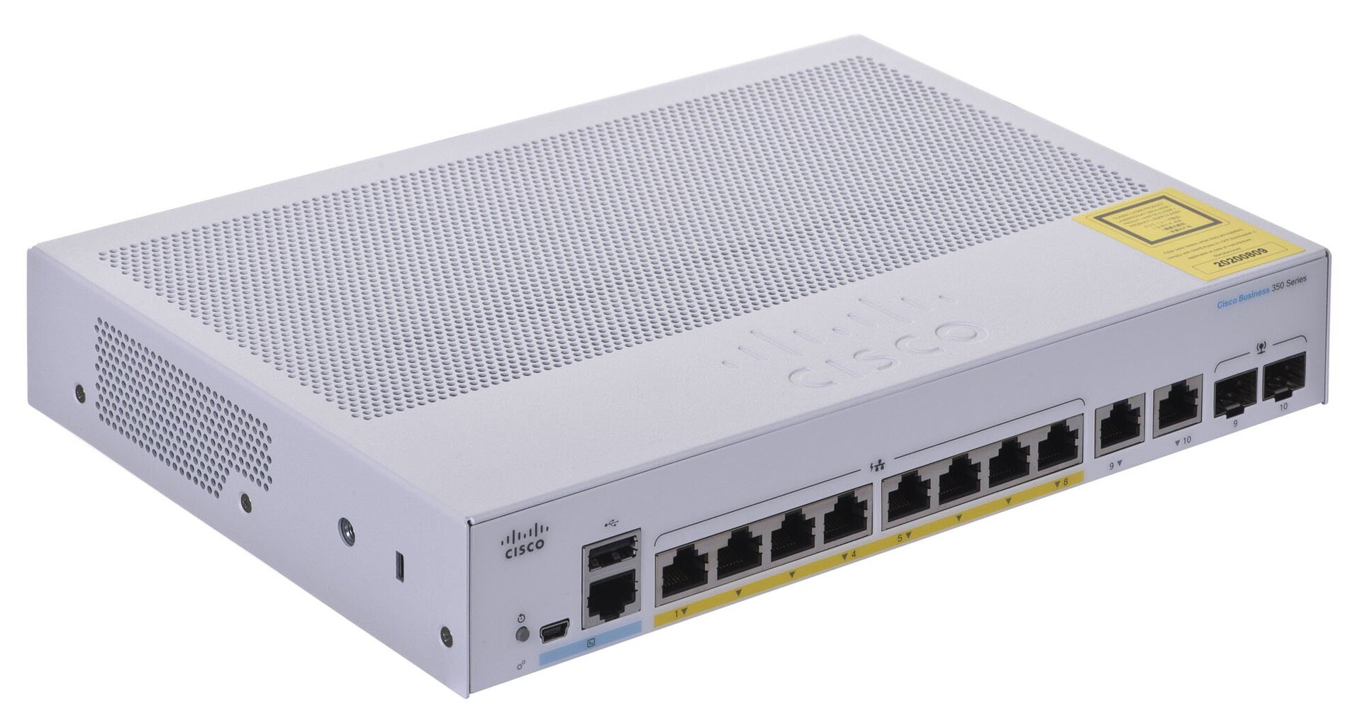 Cisco CBS350-8FP-E-2G-EU slēdzis Managed L2/L3 Gigabit Ethernet (10/100/1000), sudraba cena un informācija | Komutatori (Switch) | 220.lv