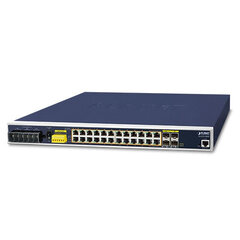 PLANET IGS-6325-24P4S slēdzis Managed L3 Gigabit Ethernet (10/100/1000) Power over Ethernet (PoE) 1U, zils cena un informācija | Komutatori (Switch) | 220.lv