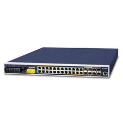 PLANET IGS-6325-24P4X slēdzis Managed L3 Gigabit Ethernet (10/100/1000) Power over Ethernet (PoE) 1U, melns, zils cena un informācija | Komutatori (Switch) | 220.lv