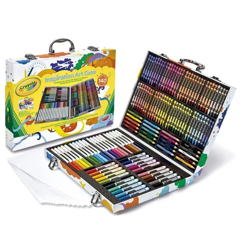 Zīmēšanas komplekts Crayola Art Case Rainbow Inspiration 140 gab цена и информация | Modelēšanas un zīmēšanas piederumi | 220.lv
