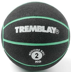 Medicīnas bumba TREMBLAY Medicine Ball 2kg D20cm Green mešanai цена и информация | Гири | 220.lv