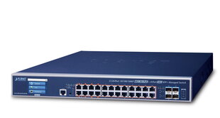 PLANET GS-5220-24UPL4XVR network switch Managed L3 Gigabit Ethernet (10/100/1000) Power over Ethernet (PoE) 1.25U Blue цена и информация | Коммутаторы (Switch) | 220.lv