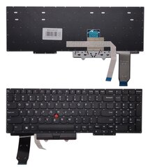 Клавиатура LENOVO Thinkpad E15 Gen 2, с трекпоинтом, US цена и информация | Аксессуары для компонентов | 220.lv