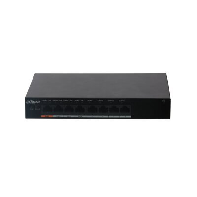 Dahua Europe PFS3008-8ET-60 network switch Unmanaged L2 Fast Ethernet (10/100) Black Power over Ethernet (PoE) cena un informācija | Komutatori (Switch) | 220.lv